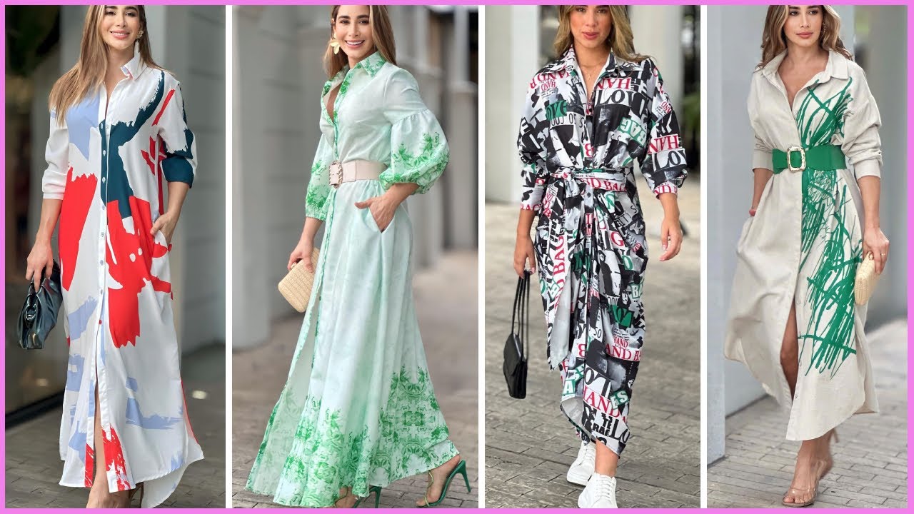 HERMOSOS VESTIDOS CAMISEROS ESTAMPADOS PARA VERTE GUAPA DESPUÉS + 40 - IDEAS PARA VESTIR