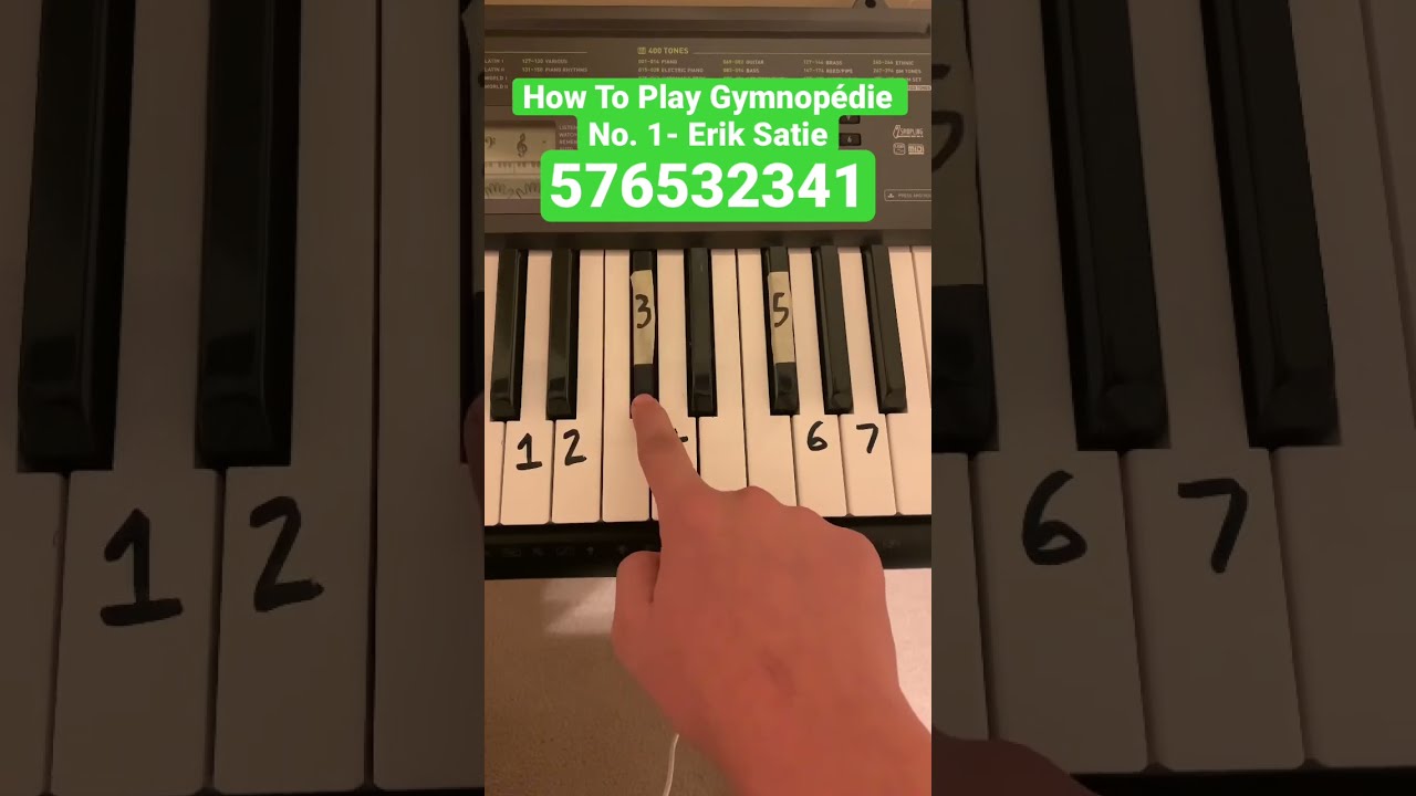 How To Play Gymnop Die No 1 Erik Satie Shorts