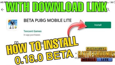 How to Download and Install Latest 0.18.0 Beta PUBG mobile lite | New 0.18 Update With Download link