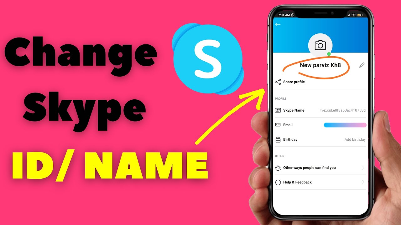 how to change skype sign in name