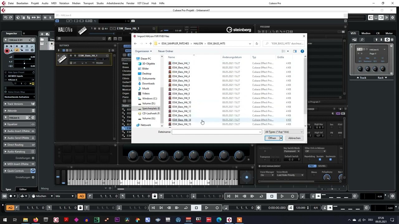 Steinberg Halion 6   Import FXP, FXB