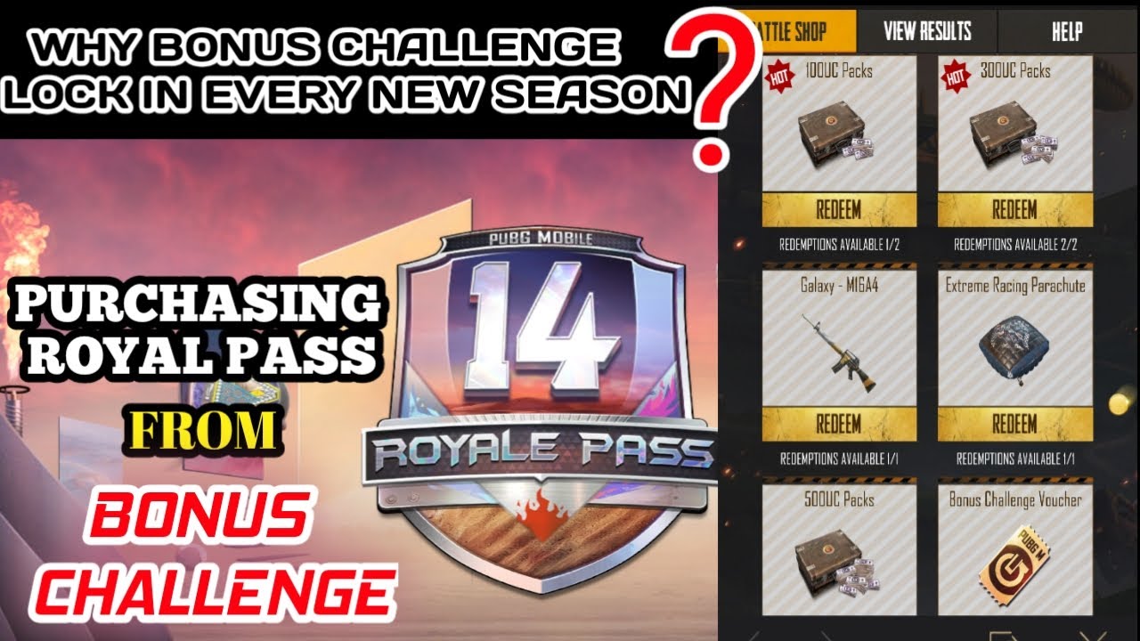 PURCHASING ROYAL PASS FROM BONUS CHALLENGE | WHY BONUS CHALLENGE LOCK IN EVERY NEW SEASON ?? PUBG M