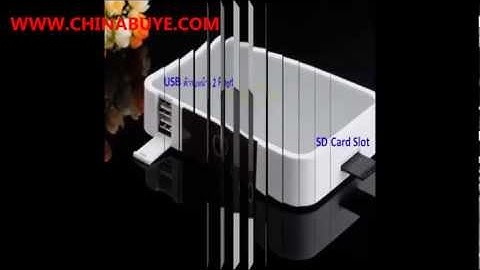 GV17 Android 4.0 HDMI Android Smart TV Box with 2.4G Air Mouse - Black-White www.chinabuye.com