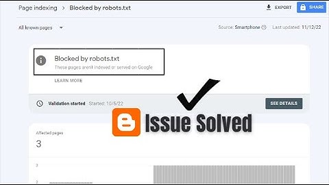 How to fix "Blocked by robots.txt" in Blogger | How to indexed post on Google Search Console