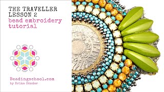 Bead Embroidery Lesson 2: DIY beading tutorial with Erika Sandor - The Traveller pendant/brooch
