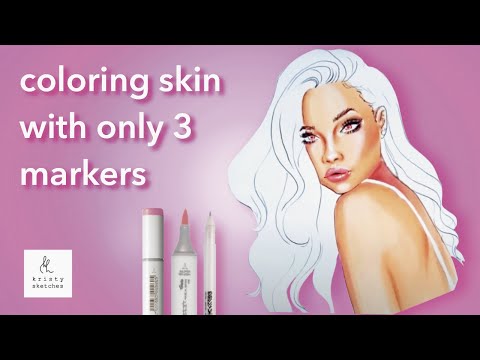Tutorial: Wie Farbenhaut mit 3 Copics (Modeillustration)