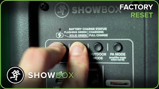 Mackie ShowBox Overview: How to Complete a Factory Reset screenshot 5