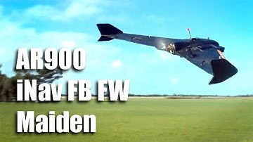 AR900 iNav Fixed Wing Group Stock Build flight