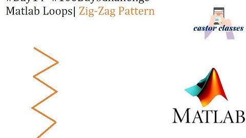 #Day14- #100DaysChallenge- Matlab Loops| Zig-Zag Pattern