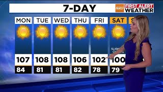 Temps over 110 again in the Phoenix area, relief on the way