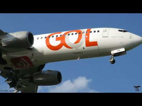 Boeing 737-800 GOL - (PR-VBL) - Pouso e Decolagem em Joinville 12/02/2023