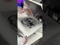 "Clean lines. Bold ink. Perfect precision #embroidery #anime #art