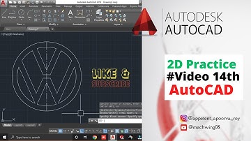 AutoCAD 2D Practice Video 14 | 2D CAD exercises for beginners | AutoCAD 2D drawing techniques