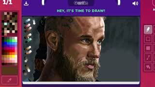 Odin's Beard? Nope, Just Gartic phone: Hyperrealistic Ragnar Lothbrok Timelapse