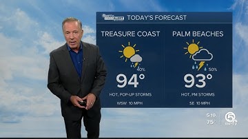 WPTV First Alert Weather forecast, morning of June 13, 2023
