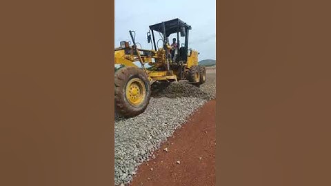 Gsb top prepared by grader.❤. Civil work