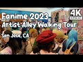 Fanime 2023 artist alley walking tour  japanese kawaii and inspiredby anime merchandise vendors