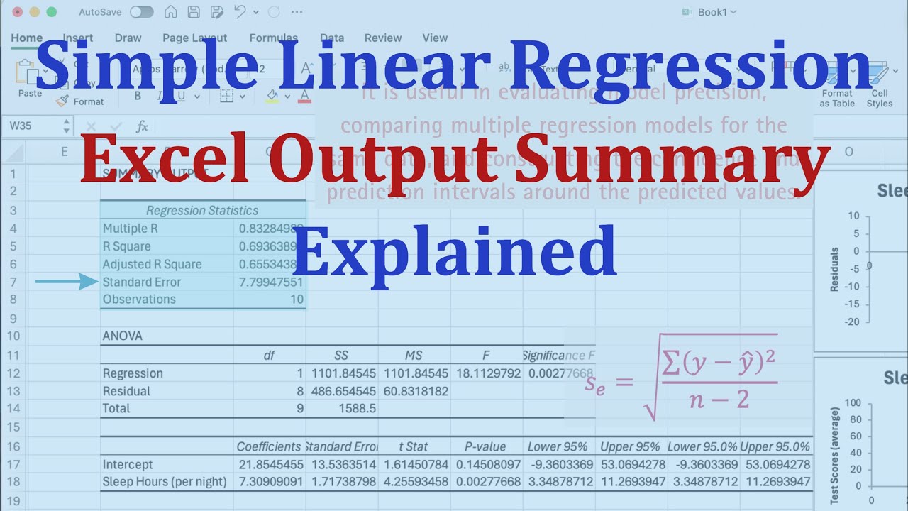 Simple Linear Regression in Excel | A Step-by-Step Guide to ...