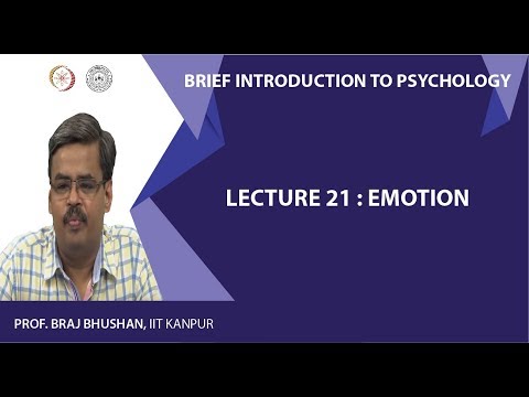 Lecture 21 : Emotion