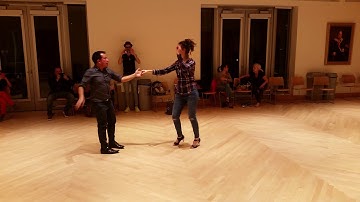 Salsa On2 Intermediate Turn Pattern Partnerwork by Sergio and Sheena #94