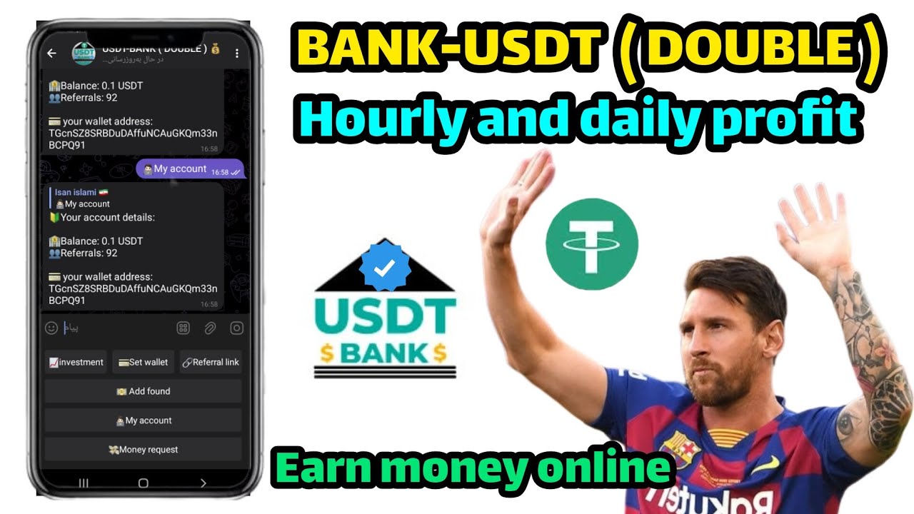 bank-USDT ( Double ) | Wbsite Mining USDT platform best | Hourly and daily profit Earn money online