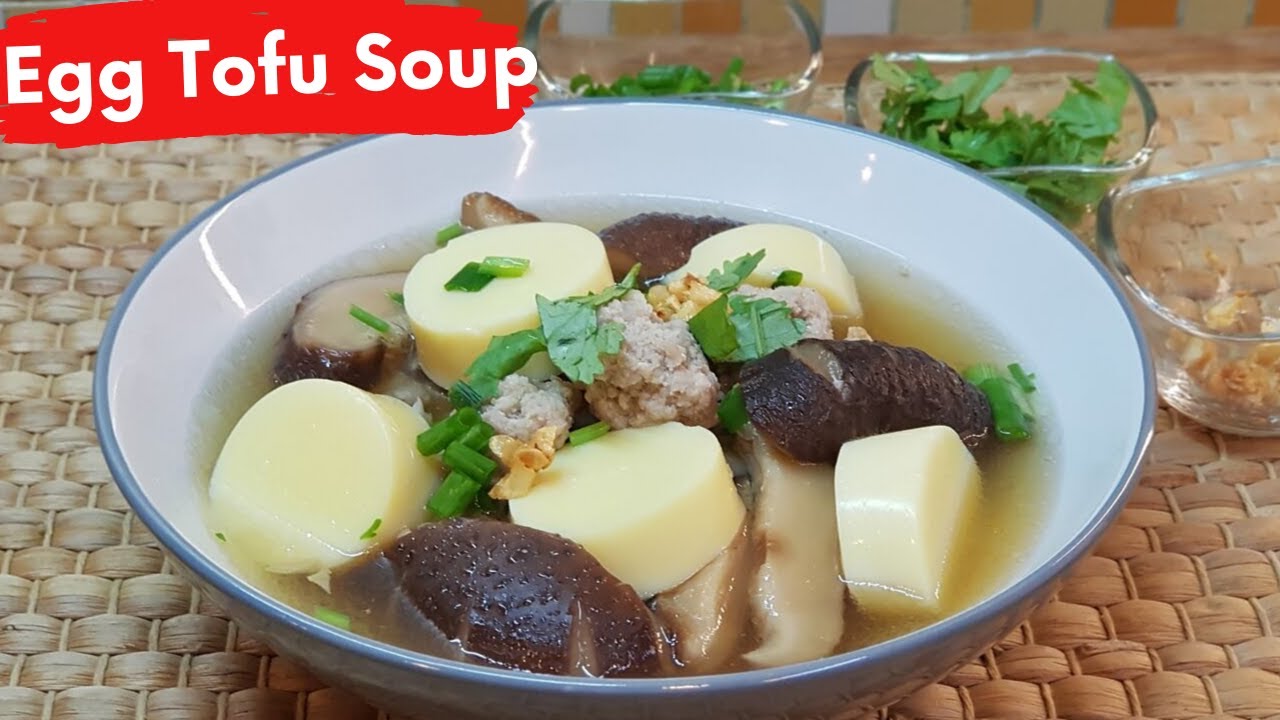 Simple egg tofu soup youtube