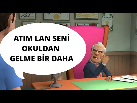 Disipline gidip Okul Müdürünü delirten Öğrenci #babamerhaba #komiköğrencivideoları #animasyon #komik