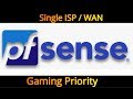 pfsense single isp limit browsing game priority