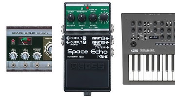 Boss RE-2 Space Echo on a synth ! (featuring Korg minilogue XD)