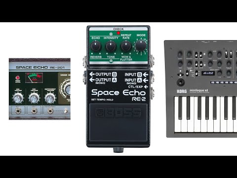 Boss RE-2 Space Echo on a synth ! (featuring Korg minilogue XD)