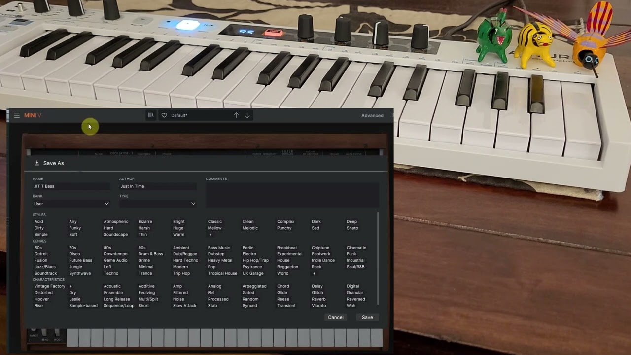 Making cool synth bass sounds with Arturia's Mini V plugin