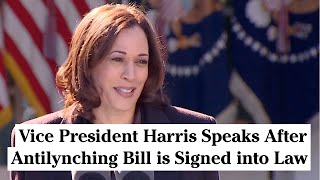 Vice President Harris Speaks After Signing of Antilynching Law by Kamala Harris 7,449 views 2 years ago 4 minutes, 16 seconds