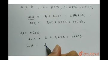 If a, b, c, d are distinct positive numbers in A.P., then: | CLASS 12 | SEQUENCE AND SERIES  | M...