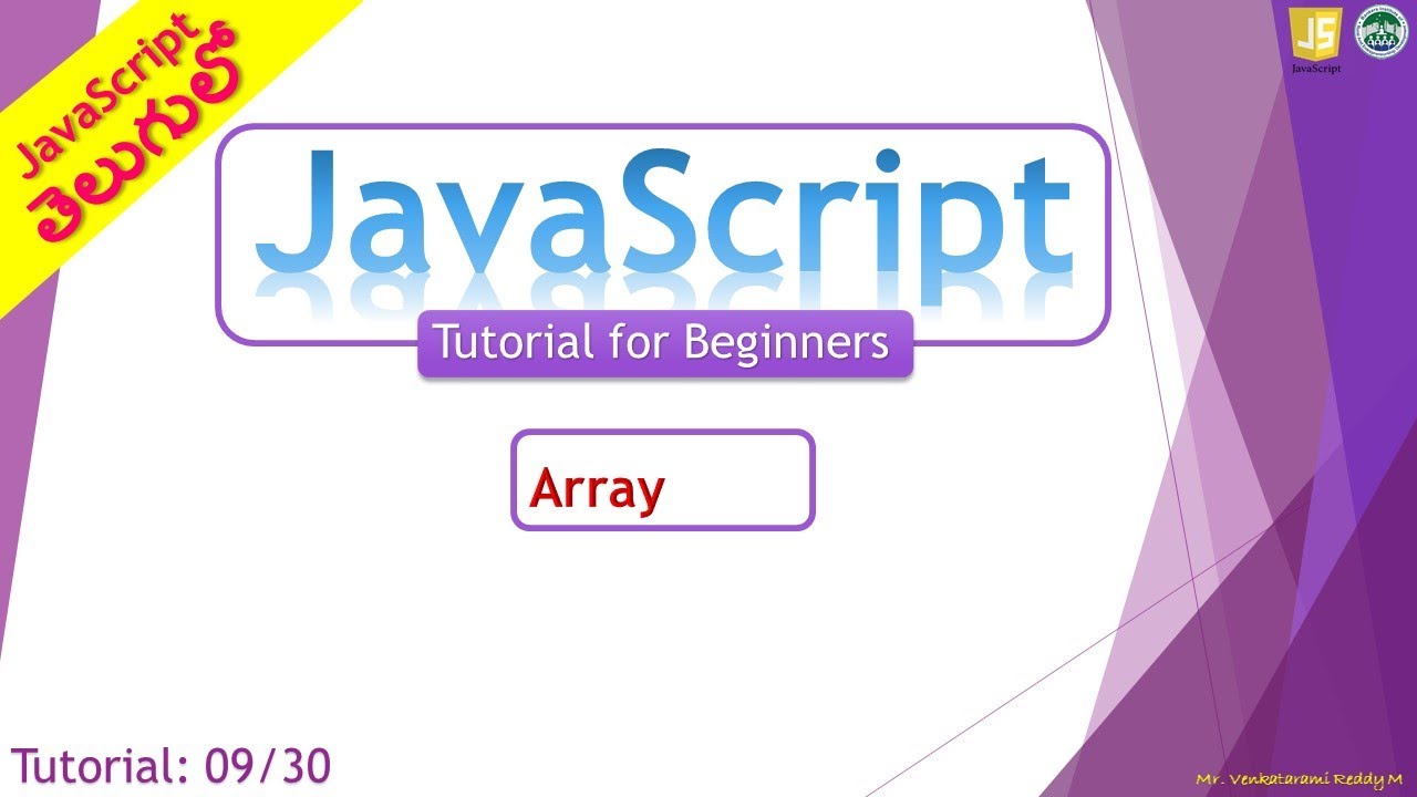 JavaScript Tutorial 9/30: Array - YouTube