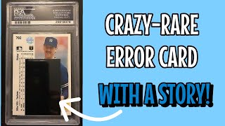 A VERY rare error baseball card with a wild story! 1990 Upper Deck Mike Witt blacked out back!
