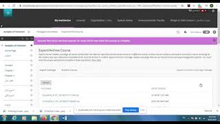 أرشفة وتصدير المقررات على بلاك بورد