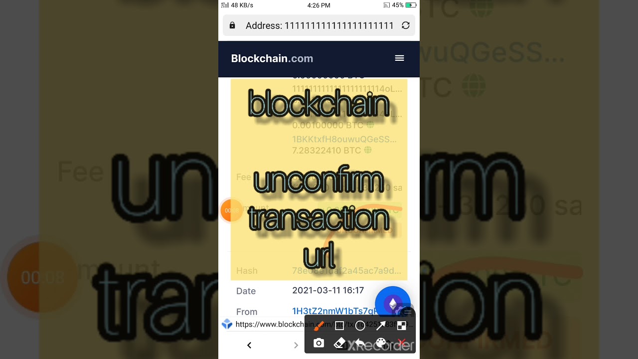 unconfirm hack...blockchain...