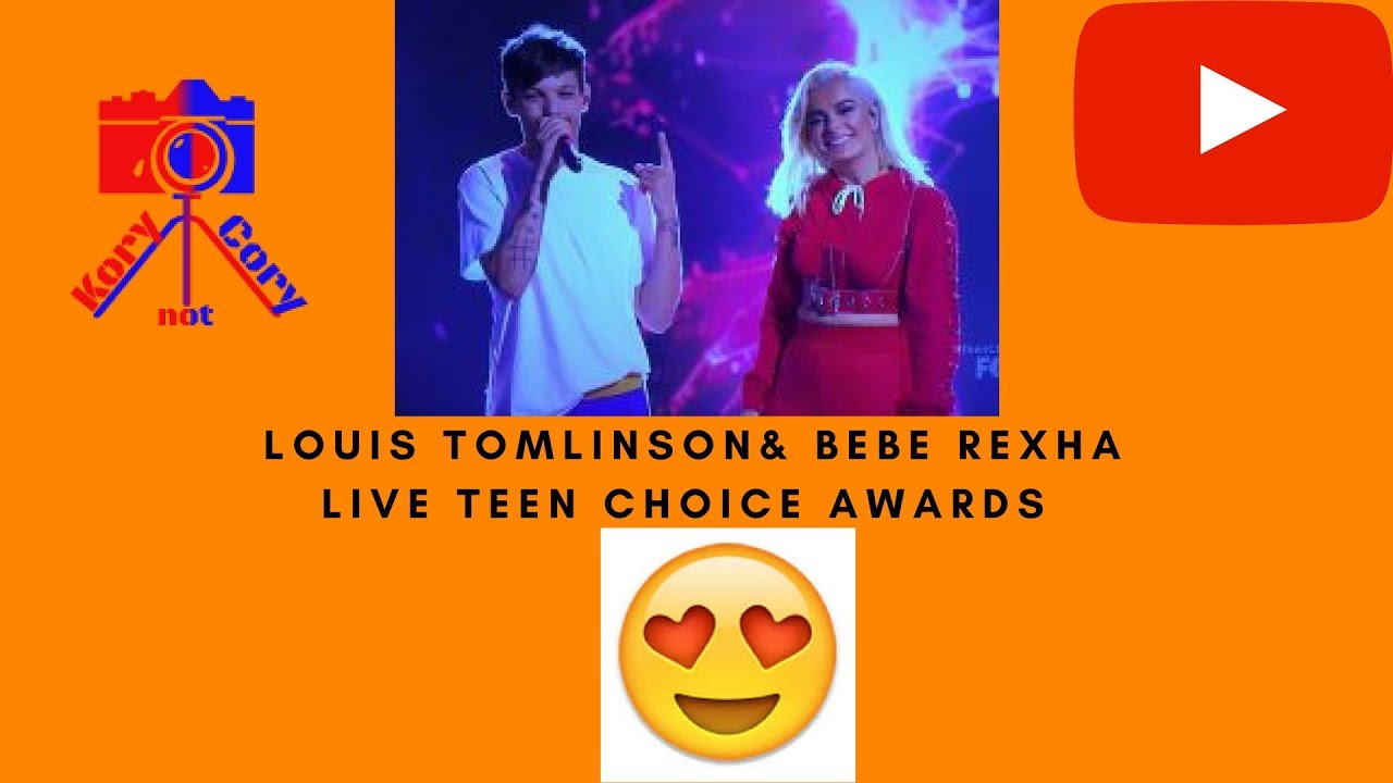 LOUIS TOMLINSON & BEBE REXHA LIVE TEEN CHOICE AWARDS REACTION - YouTube