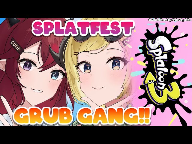 【Splatoon 3】Splatfest with Watame!! LETSGO GRUB GANG!のサムネイル