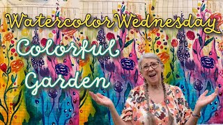 #WatercolorWednesday Easy Colorful Garden Journal Tag!