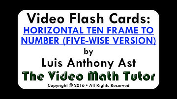 Video Flash Cards: HORIZONTAL TEN FRAME TO NUMBER (FIVE-WISE VERSION)