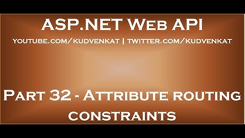 Web API attribute routing constraints