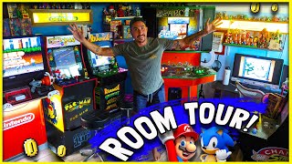 STUNNING GAME ROOM/ARCADE TOUR! Collector Goes From Hoarding To Functional Nostalgic Ambience