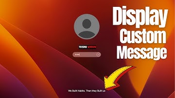 How to Display a Custom Message on Lock Screen in macOS Ventura
