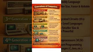 Generations Of Computers #computer #computercourse #computerknowledge #technology #ai #shorts