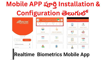 Detailed Training For Realtime Mobile App In Telugu | Realtime Biometric Software installation