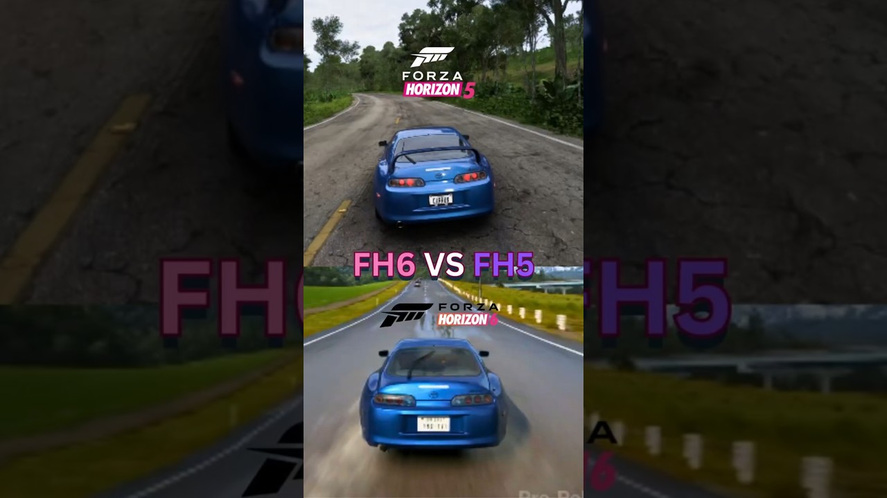 SUPRA ENGINE NOTES in FORZA HORIZON 6 VS FORZA HORIZON 5! #forzahorizon6 #forzahorizon #forza #supra