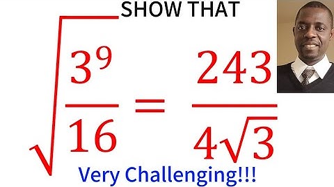 A Nice Math Olympiad |Show that| Indices| Surds