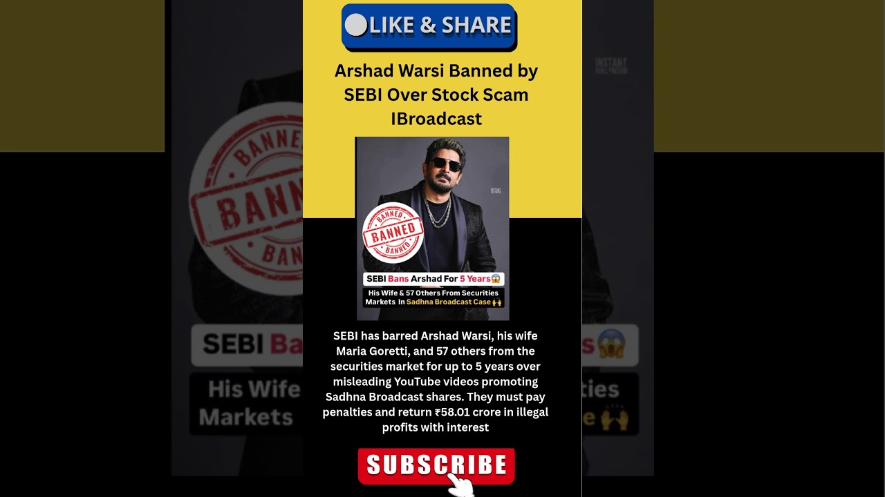 Arshad Warsi Banned by SEBI Over Stock Scam Involving Sadhna Broadcast