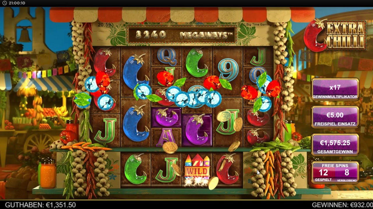 MEGA HUGE WIN on Extra Chilli Slot 5€ Bet - YouTube